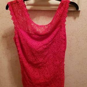 Express lace sleeveless top